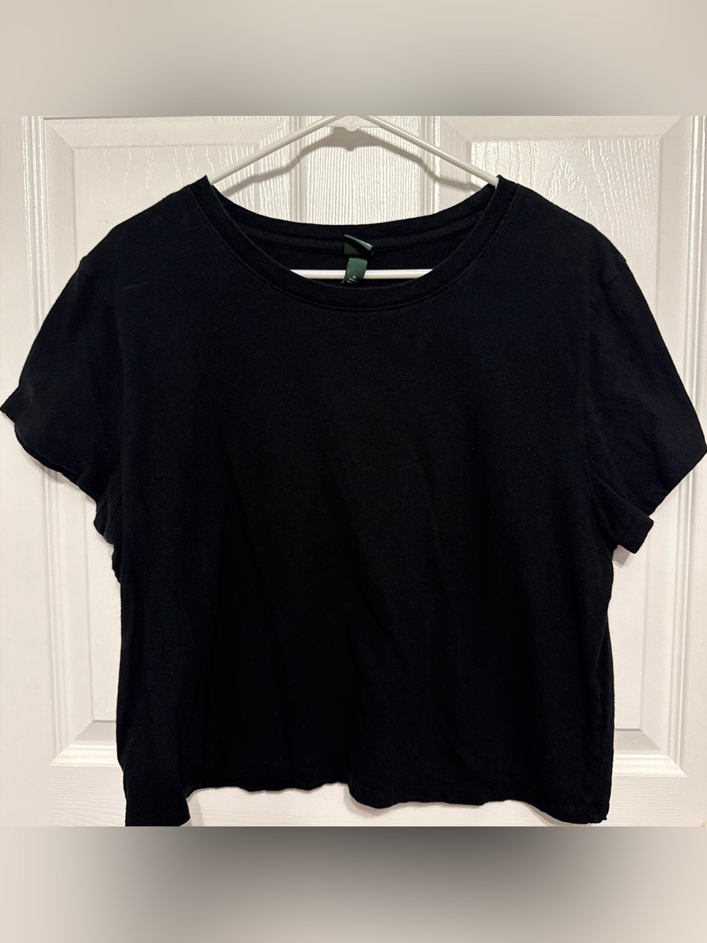 wild fable Black Short Sleeve Crop Tee